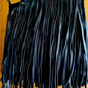 Black Fringe Shoulder Bag